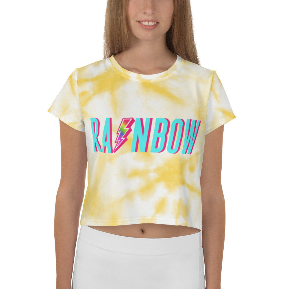 The Yellow Tie Dye Crop Tee
