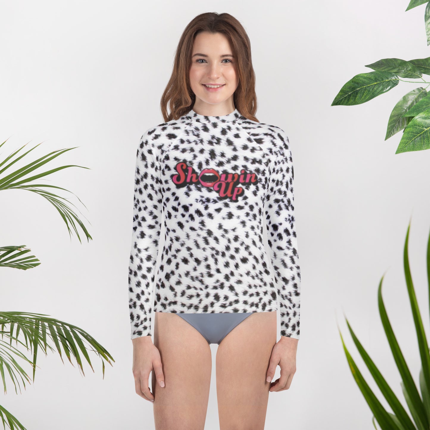 SHOWIN' UP - Leopard - Youth Rash Guard