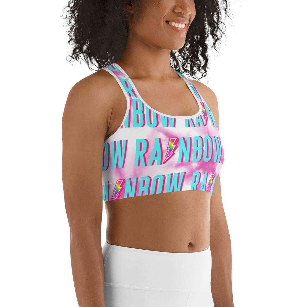 The Pink Tie Dye Rainbow Sports bra