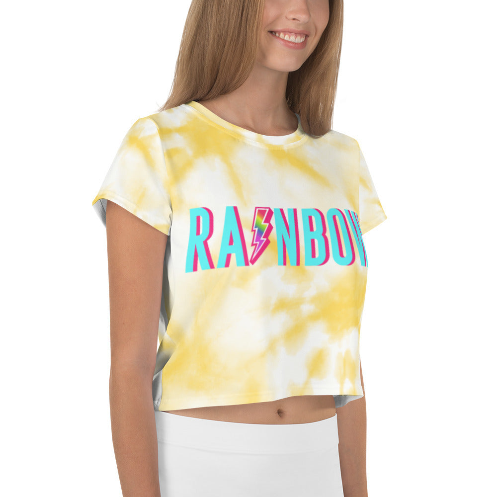 The Yellow Tie Dye Crop Tee