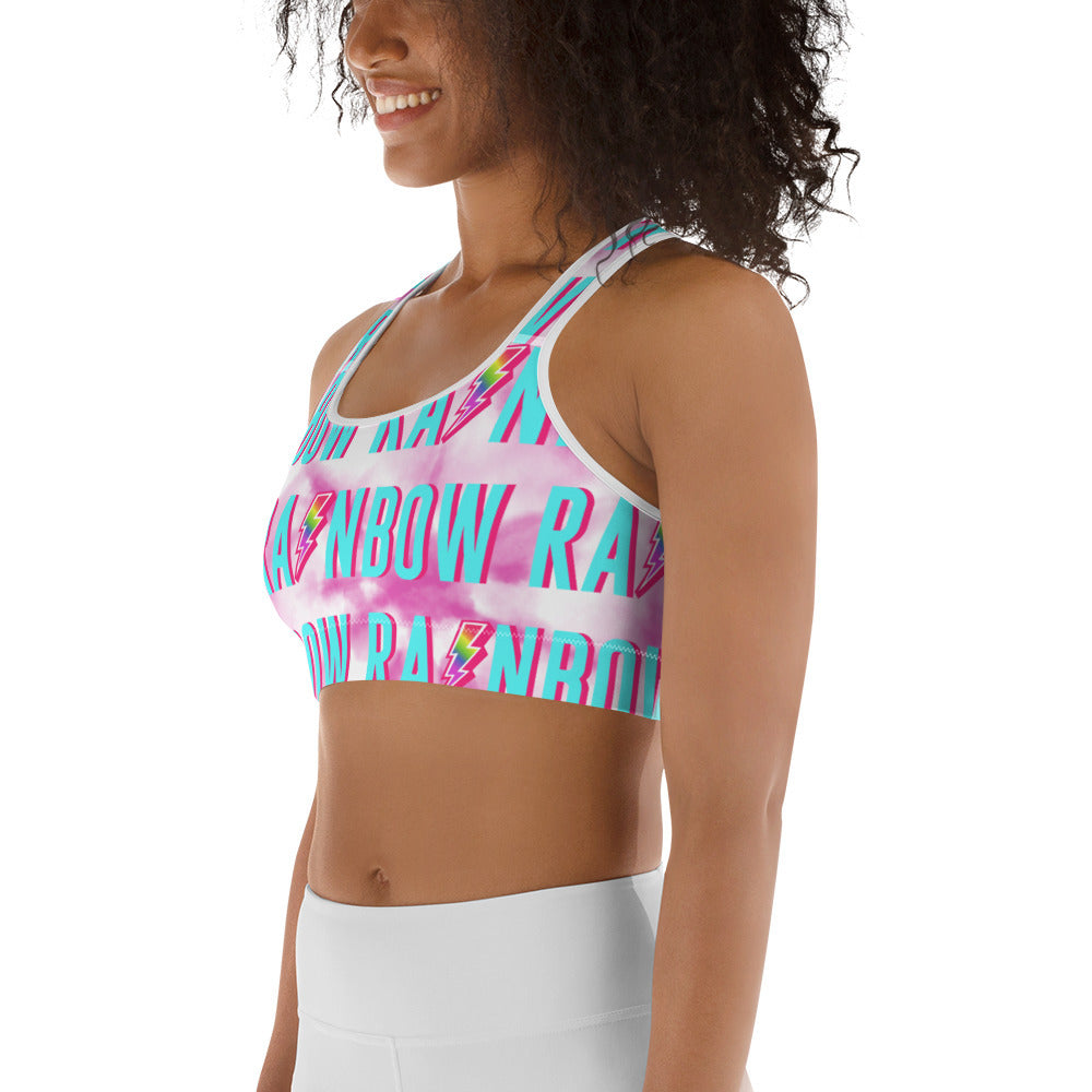 The Pink Tie Dye Rainbow Sports bra