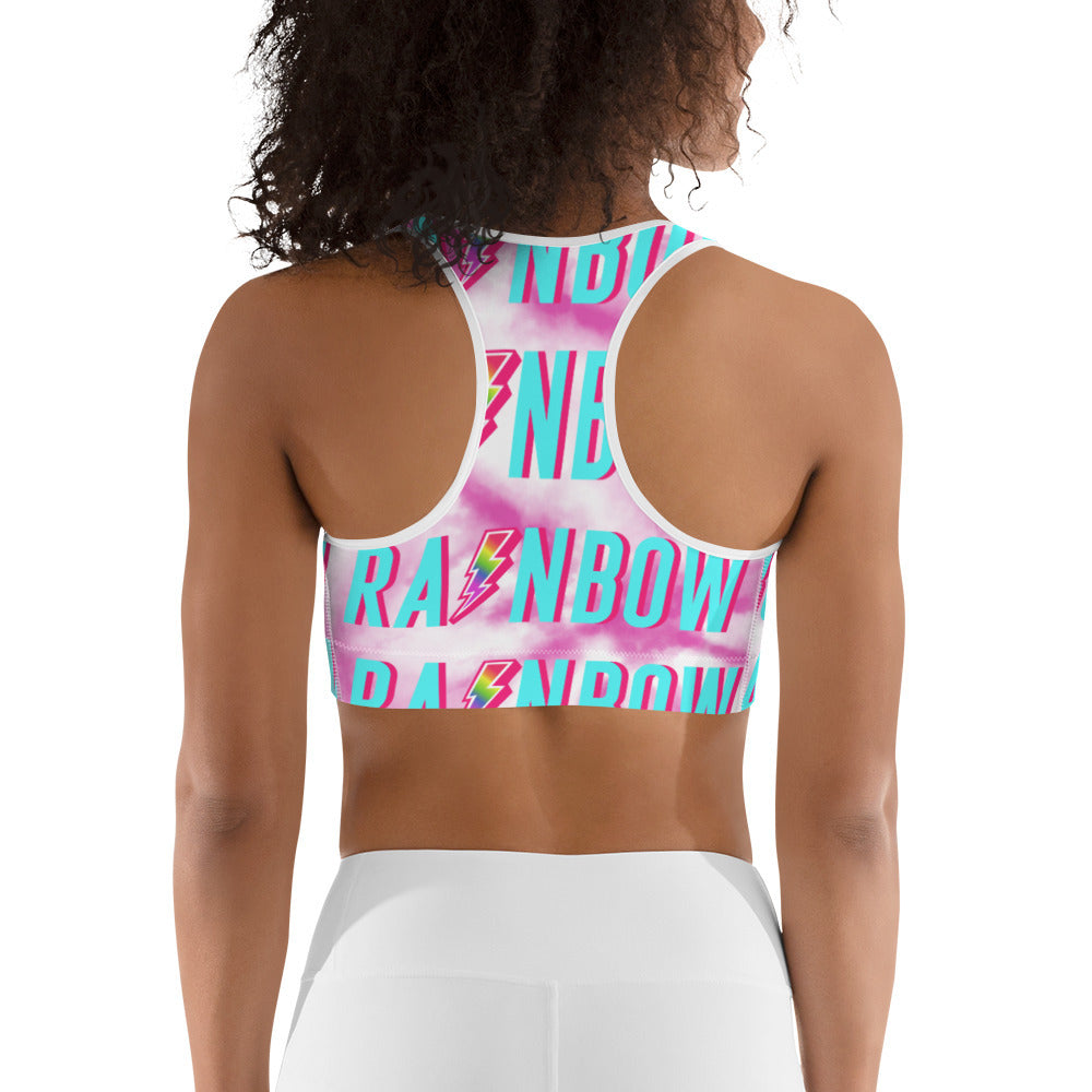 The Pink Tie Dye Rainbow Sports bra
