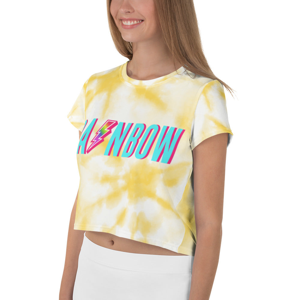 The Yellow Tie Dye Crop Tee