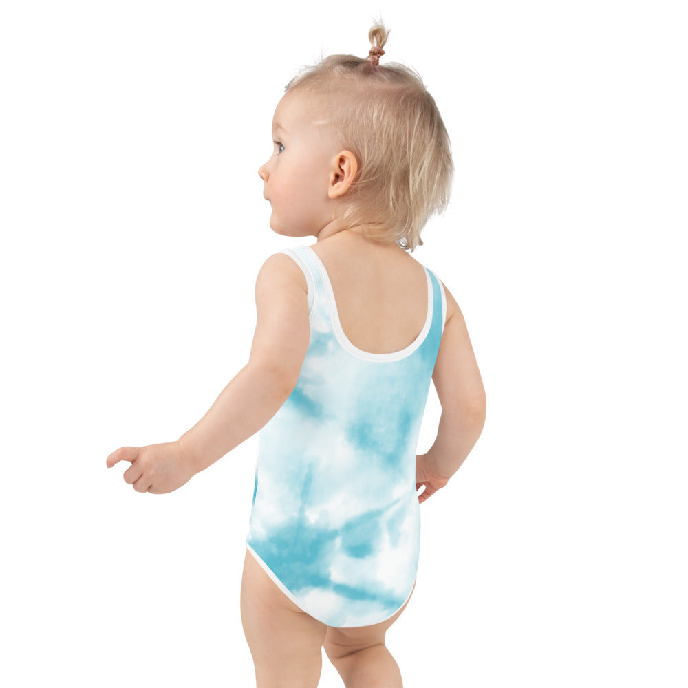 The Blue Tie Dye Rainbow Kids Swimsuit