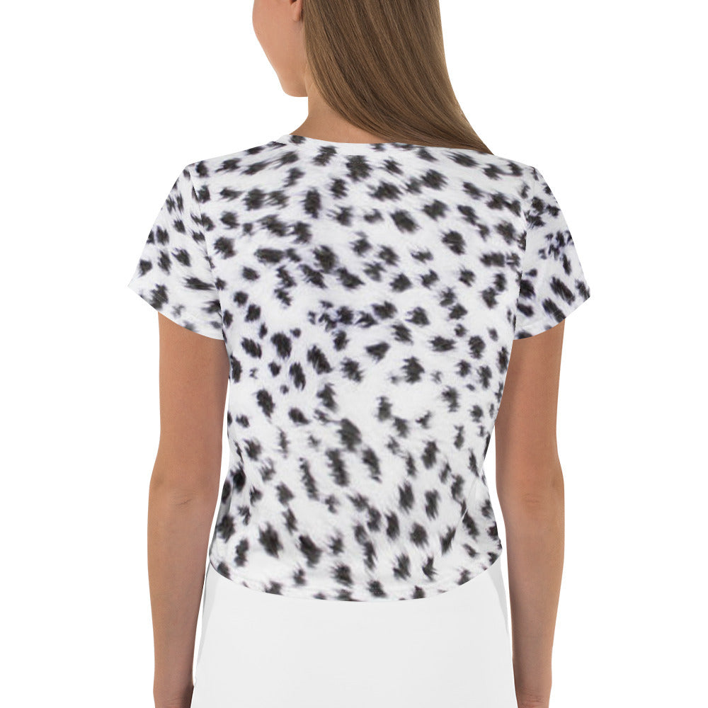 Showin' Up Leopard Crop Tee