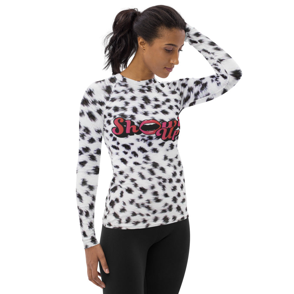 Showin' Up Leopard Women's Rash Guard