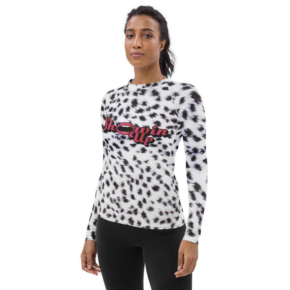Showin' Up Leopard Women's Rash Guard