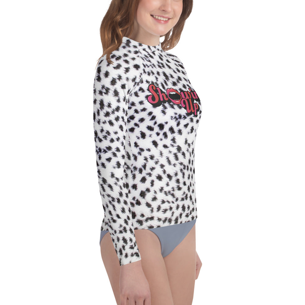 Showin' Up Leopard Youth Rash Guard