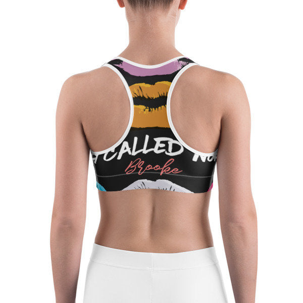 Crazy Called Normal-Lips-Sports bra