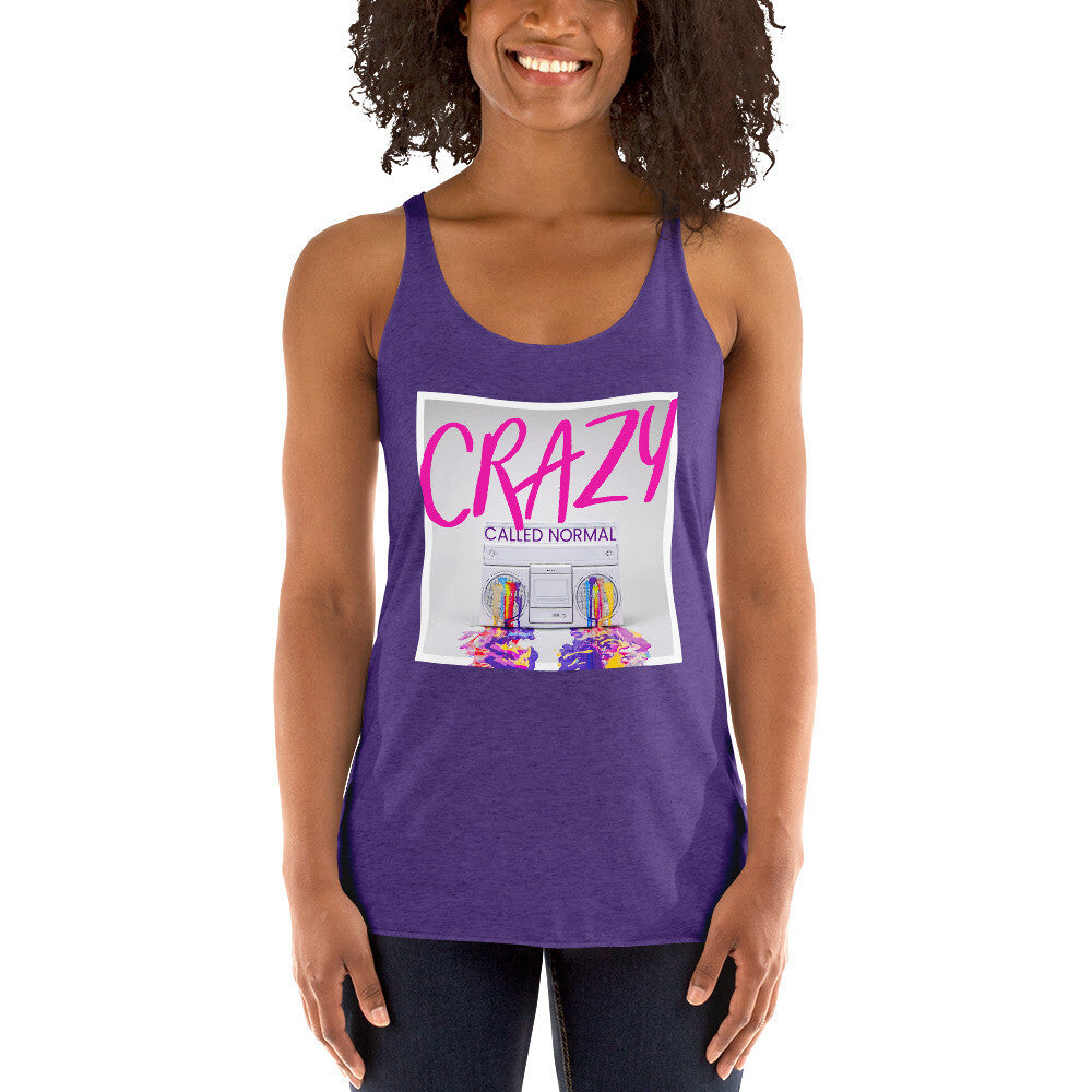 Crazy Called Normal-Women's Racerback Tank