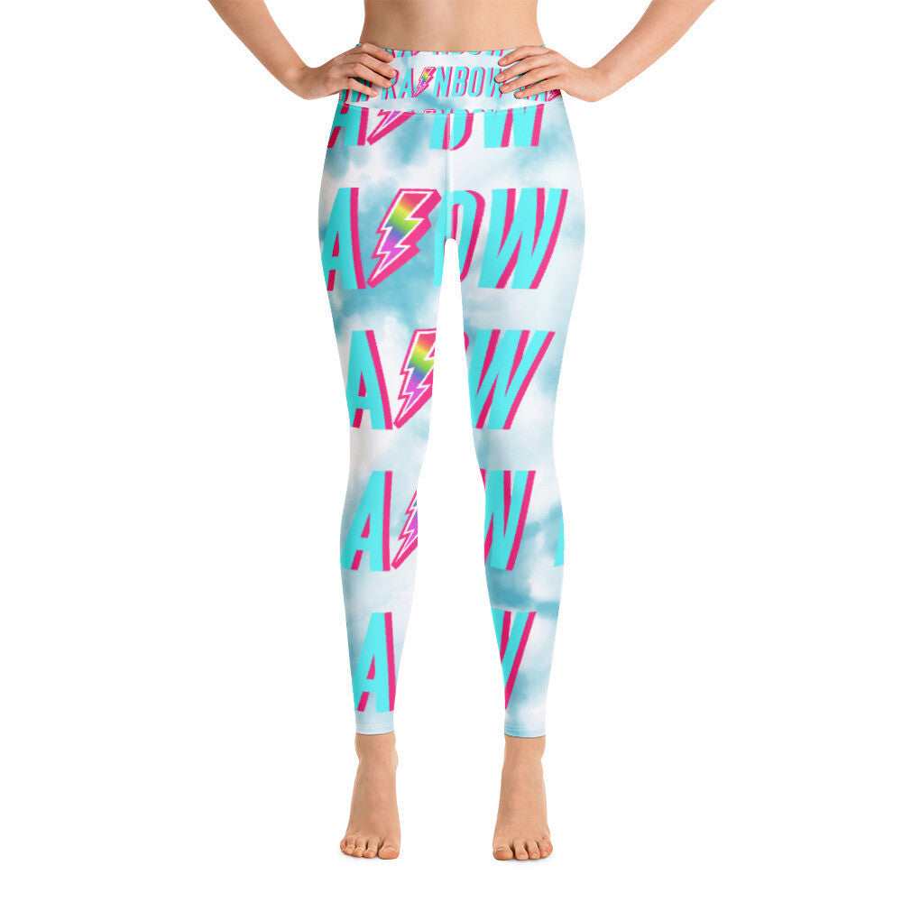 The Blue Tie Dye Rainbow Yoga Leggings