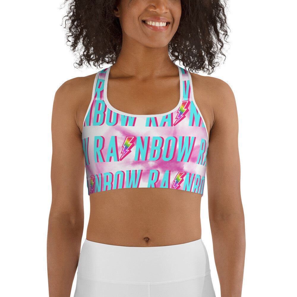 The Pink Tie Dye Rainbow Sports bra