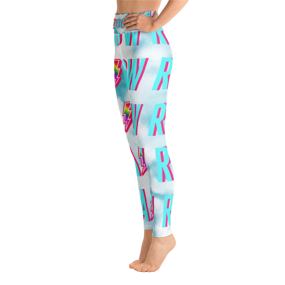 The Blue Tie Dye Rainbow Yoga Leggings