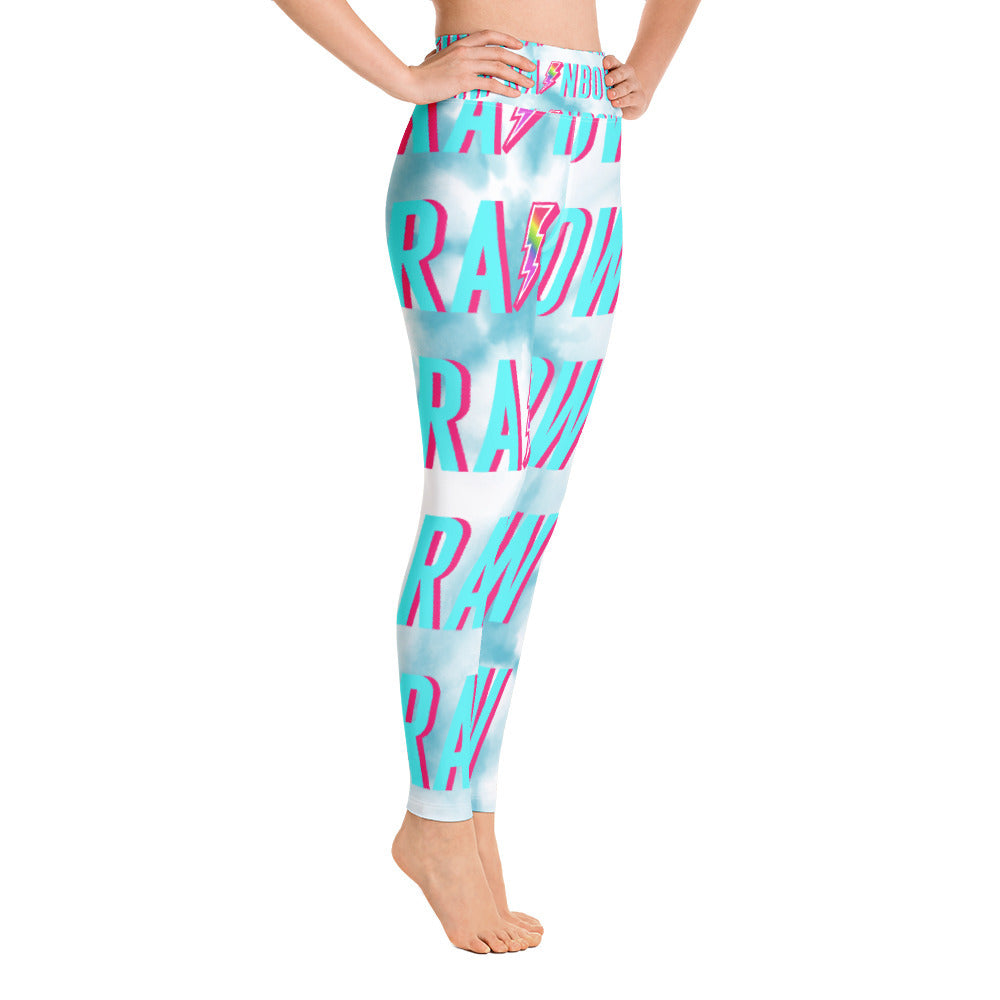 The Blue Tie Dye Rainbow Yoga Leggings