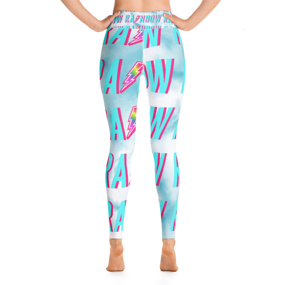 The Blue Tie Dye Rainbow Yoga Leggings