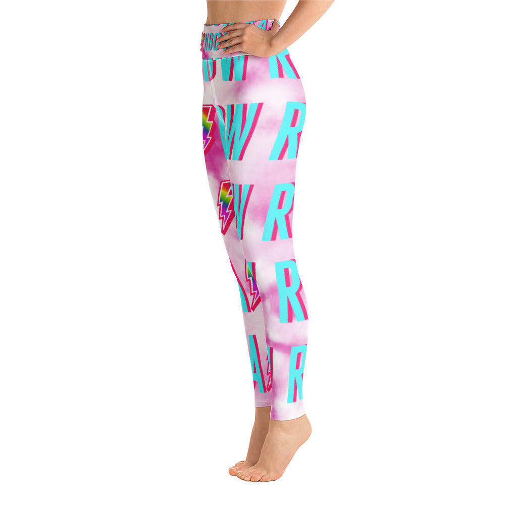 The Pink Tie Dye Rainbow Yoga Leggings