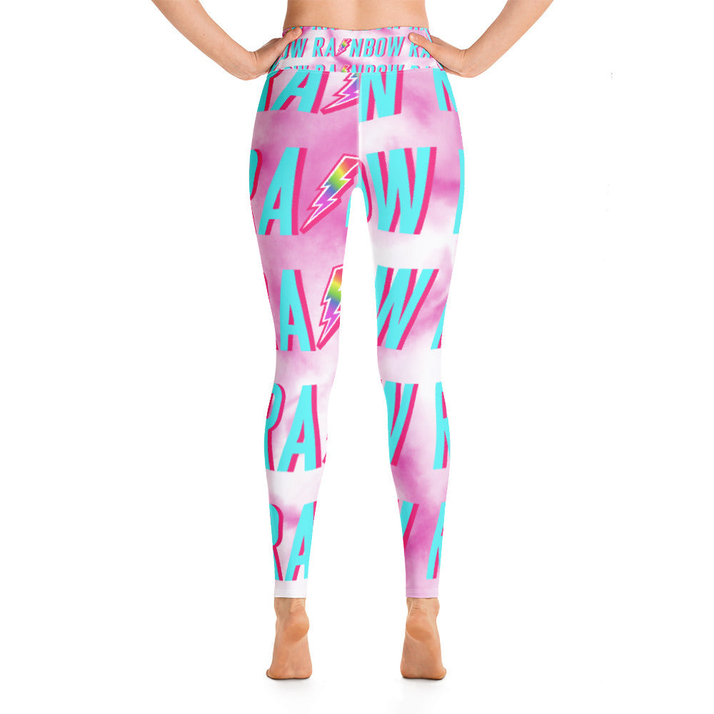 The Pink Tie Dye Rainbow Yoga Leggings