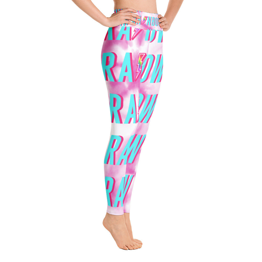 The Pink Tie Dye Rainbow Yoga Leggings