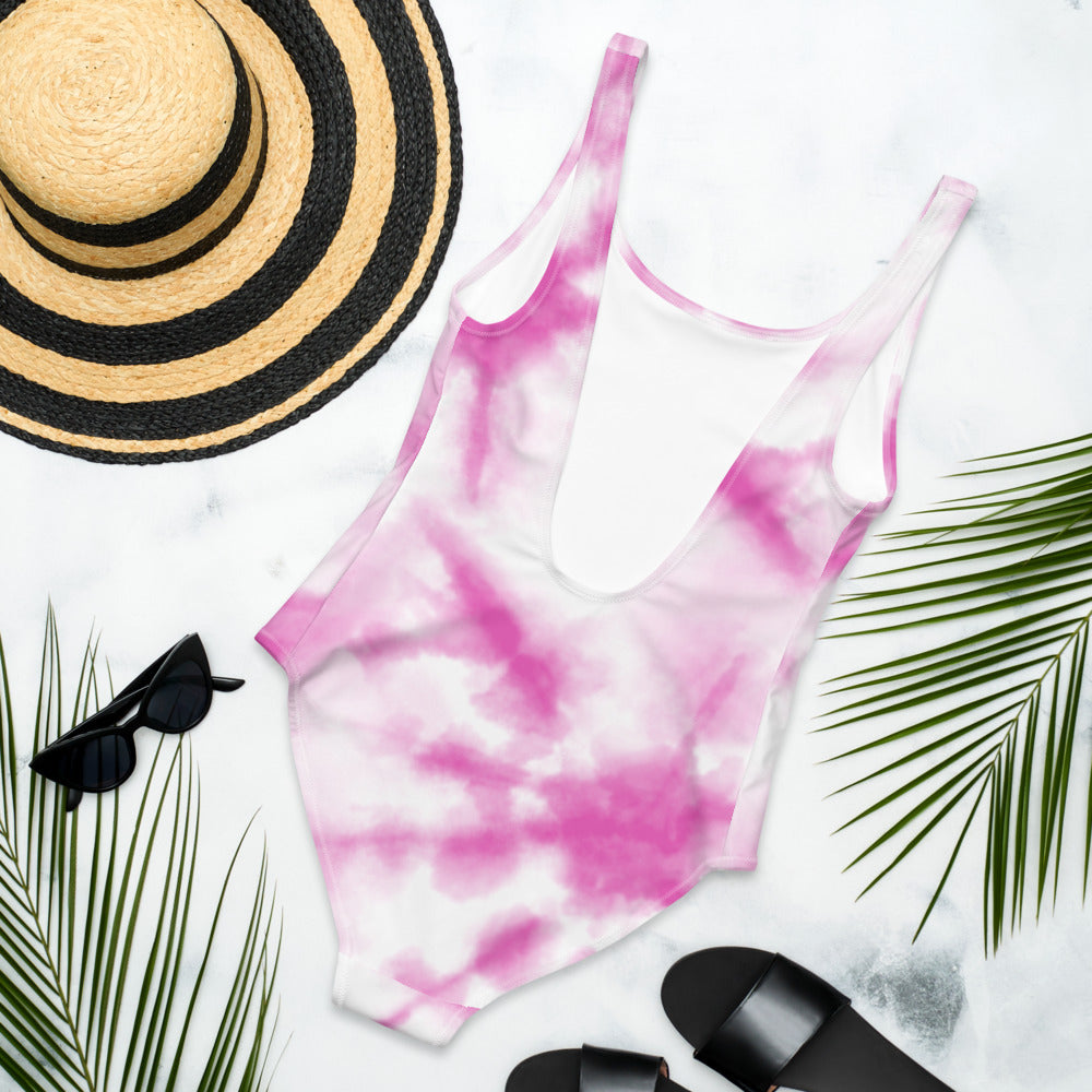 The Pink Tie Dye Rainbow One-Piece Swimsuit