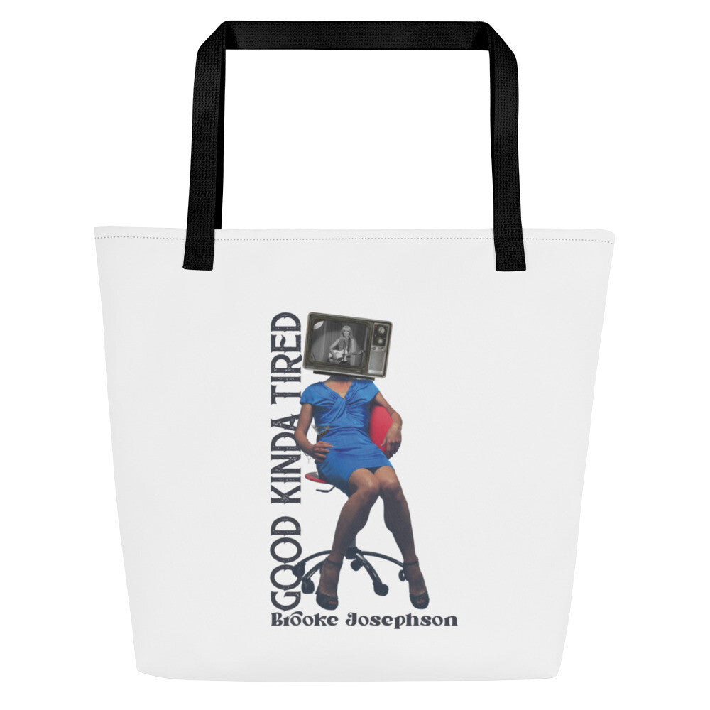 Good Kinda Tired-Large Tote Bag