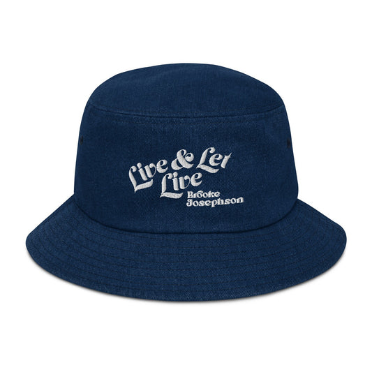 Live & Let Live Denim bucket hat