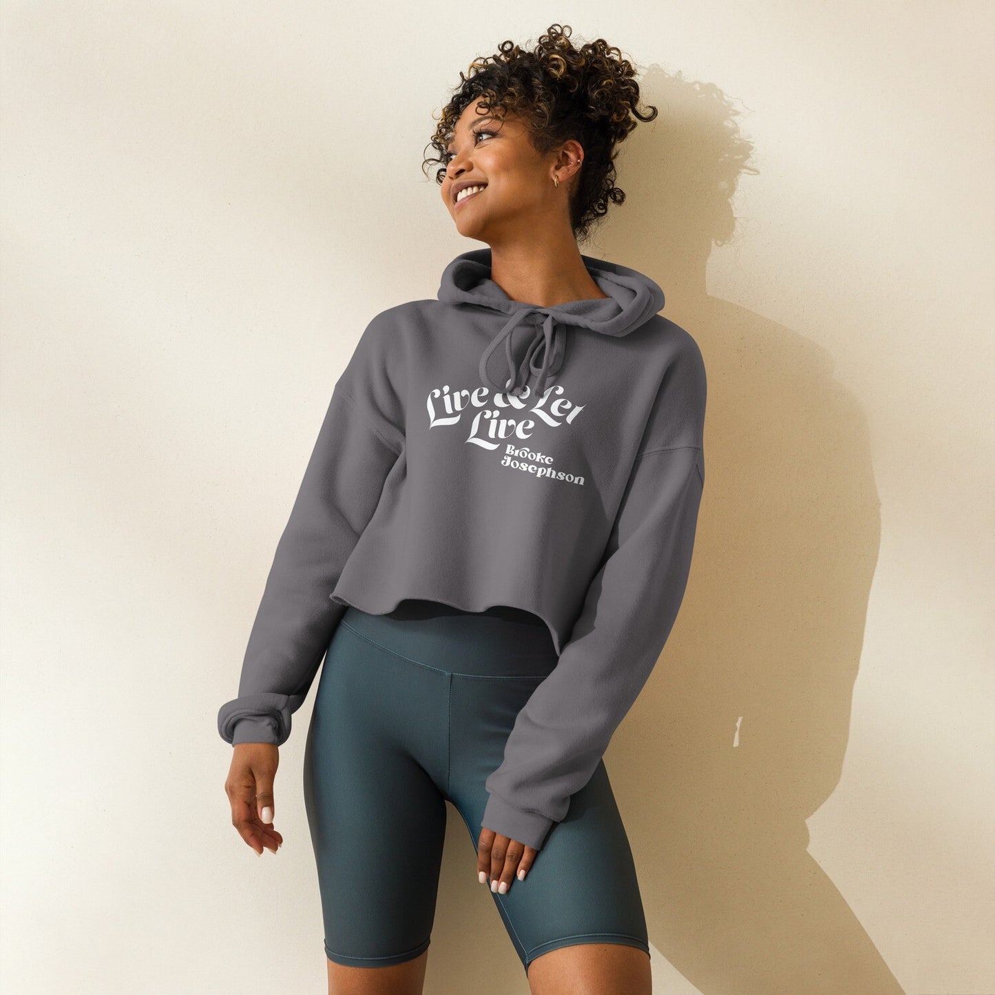 Live & Let Live-Crop Hoodie